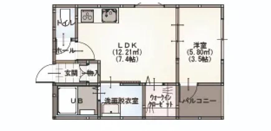 SK Universe　大牟田市大正町 108・208 1LDK
