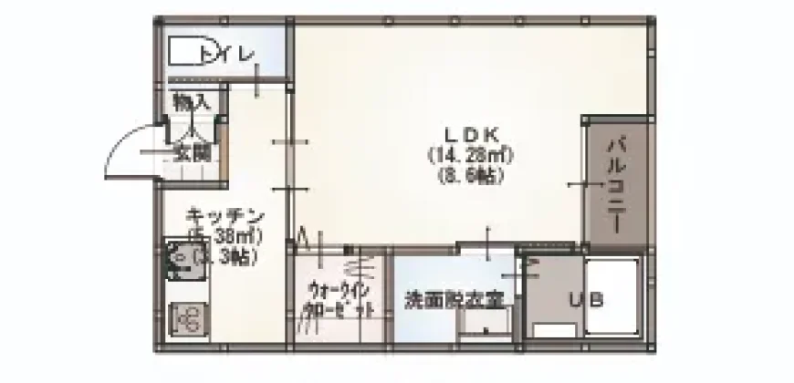 SK Universe　大牟田市大正町 106・206 1K