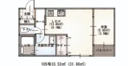 SK Universe　大牟田市大正町 105・205 1LDK
