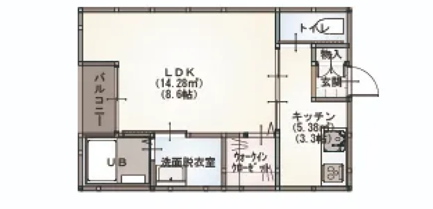 SK Universe　大牟田市大正町 103・203 1K